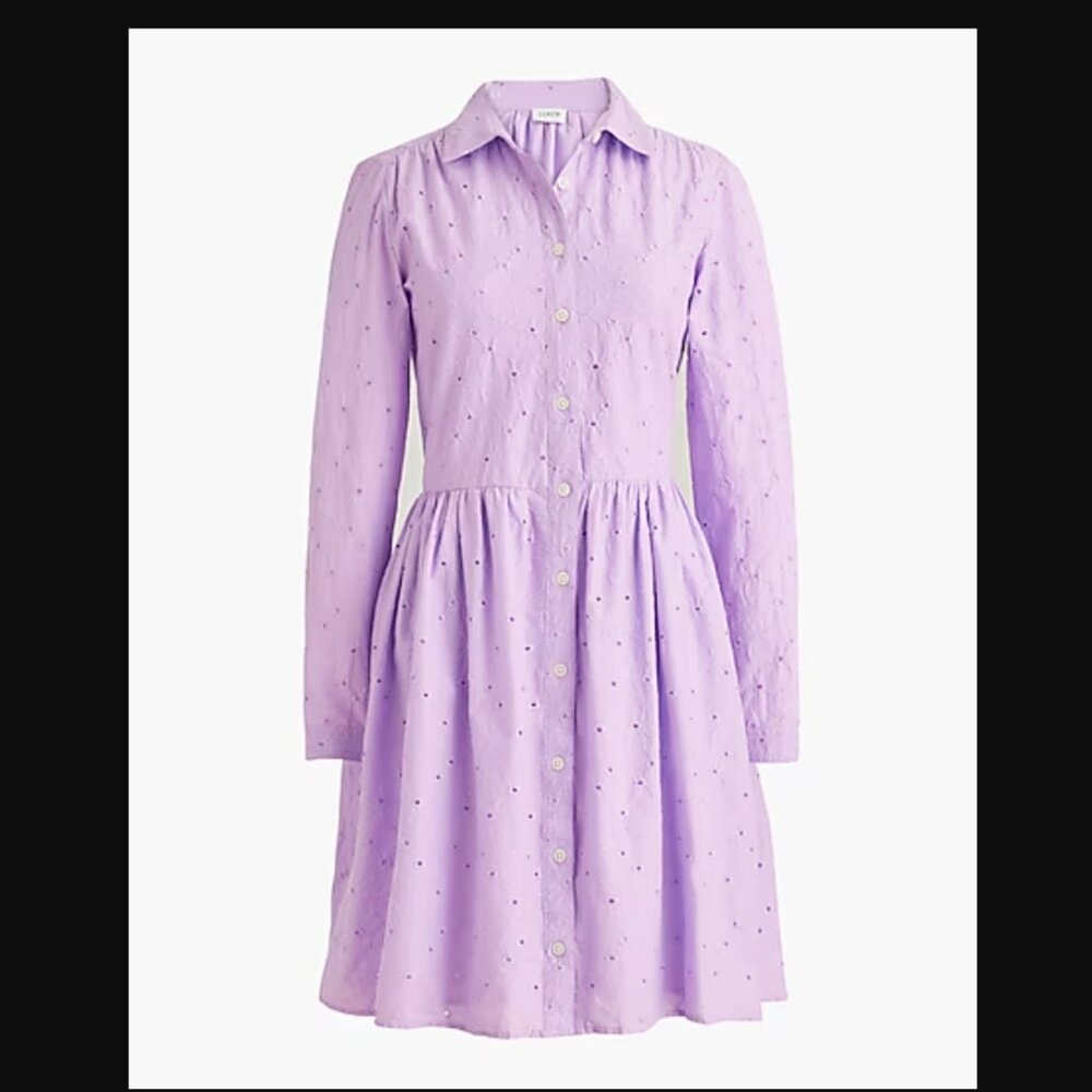 Jcrew Factory NWT Eyelit Mini Dress Size 4